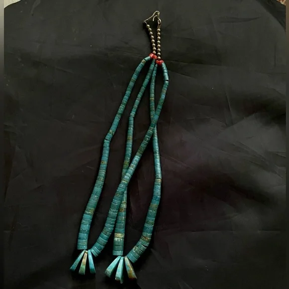 Heishi Turquoise Native American Beaded Necklace Jacla - Picture 7 of 13